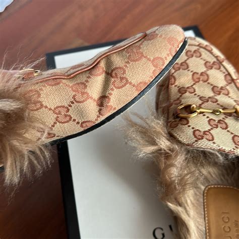 gucci princetown pink fur|Gucci princetown fur sale.